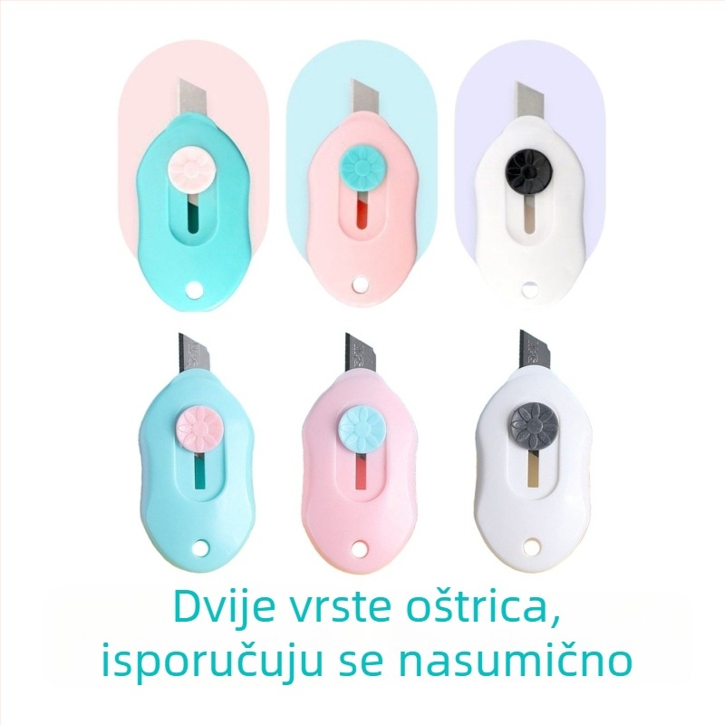 Mali višenamjenski nož za otvaranje paketa, rezanje papira i otvaranje omotnica, kompaktan i prijenosan.