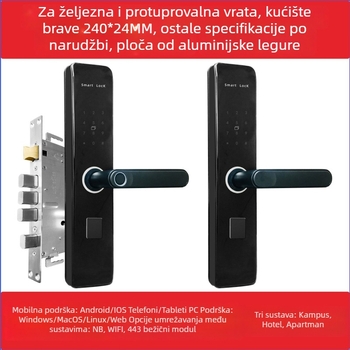 Bluetooth pametna brava s aplikacijom — brava za apartmane i hotele, Wi-Fi, TTLock, od nehrđajućeg čelika