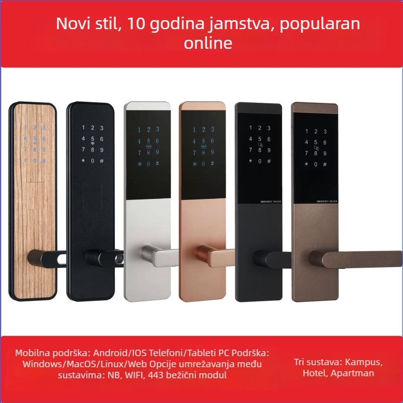 Bluetooth pametna brava s aplikacijom — brava za apartmane i hotele, Wi-Fi, TTLock, od nehrđajućeg čelika