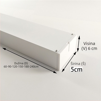 LED aluminijska linearna LED svjetiljka, širina 4 cm, uredska stropna svjetiljka s rešetkastim dizajnom