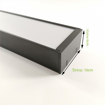 LED aluminijska linearna LED svjetiljka, širina 4 cm, uredska stropna svjetiljka s rešetkastim dizajnom