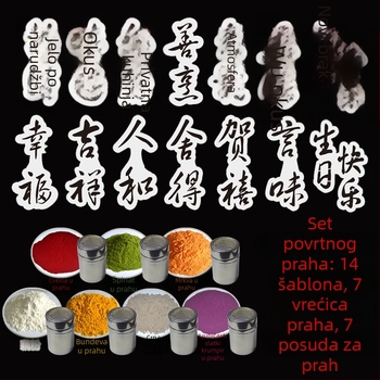 Set formi za povrće u prahu i šablone za ukrašavanje tanjura