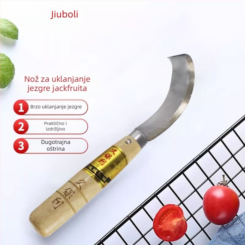 Kupaoli set za izdvajanje jezgre jackfruita i zakrivljeni nož – debeli voćni nož i nož za dijeljenje