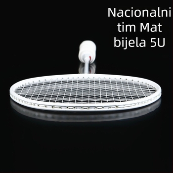 318 Cjelokarbonska ultra lagana badminton raketa za muškarce i žene, ofenzivnog tipa, izdržljiva i jednostavna za korištenje, za natjecanja i treniranje, studentska raketa
