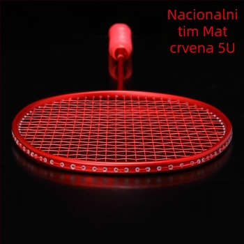 318 Cjelokarbonska ultra lagana badminton raketa za muškarce i žene, ofenzivnog tipa, izdržljiva i jednostavna za korištenje, za natjecanja i treniranje, studentska raketa