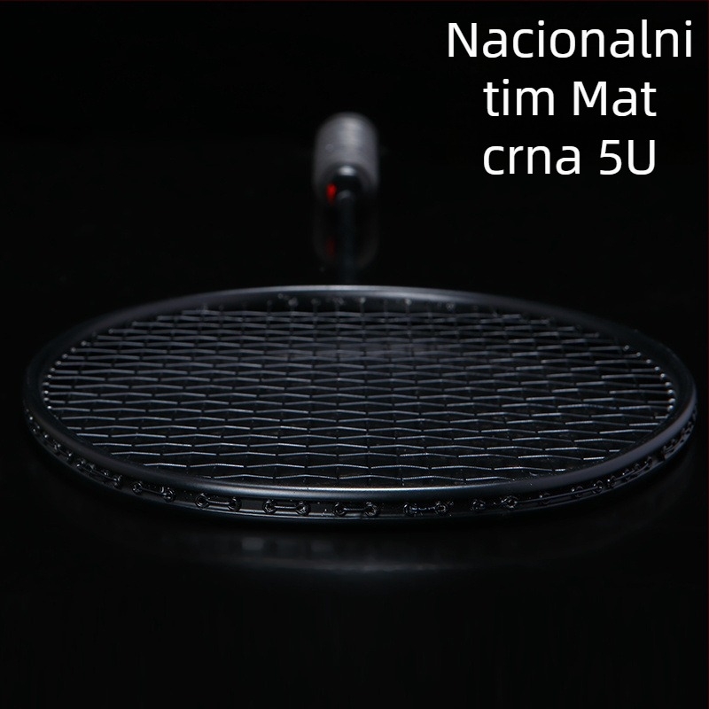 318 Cjelokarbonska ultra lagana badminton raketa za muškarce i žene, ofenzivnog tipa, izdržljiva i jednostavna za korištenje, za natjecanja i treniranje, studentska raketa