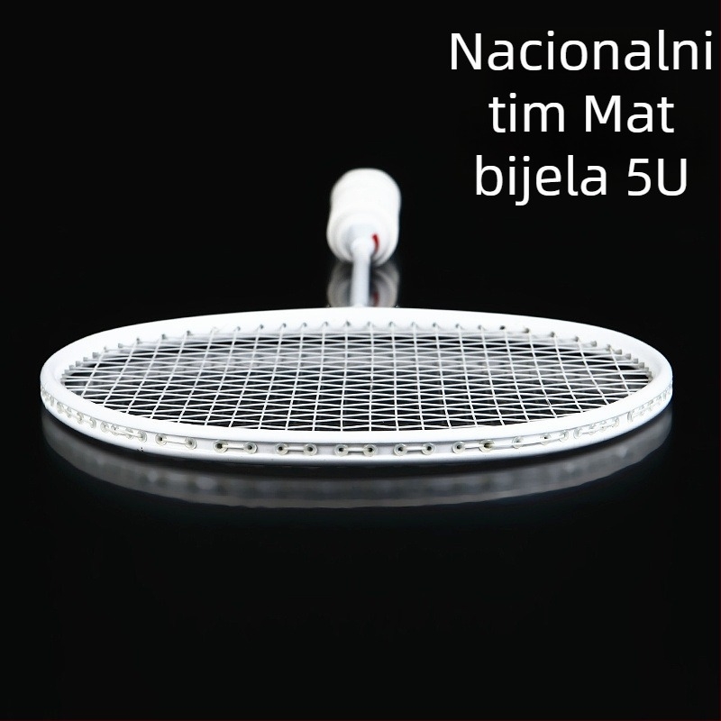 318 Cjelokarbonska ultra lagana badminton raketa za muškarce i žene, ofenzivnog tipa, izdržljiva i jednostavna za korištenje, za natjecanja i treniranje, studentska raketa