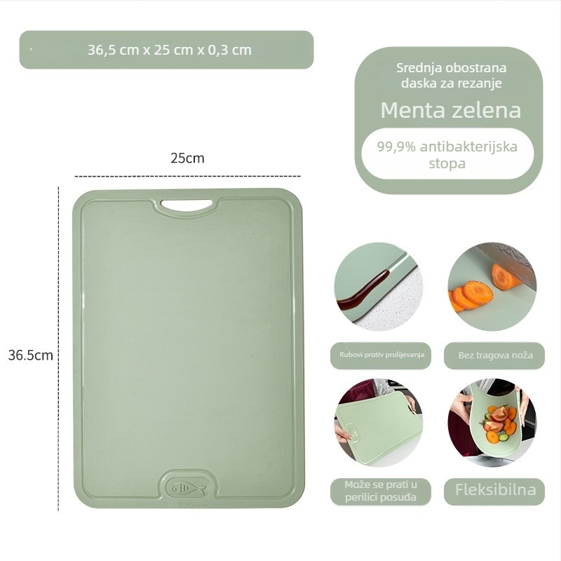 TPU daska za rezanje, sklopiva, dvostruka, fleksibilna, otporna na ogrebotine, za voće i povrće, plastična kuhinjska daska