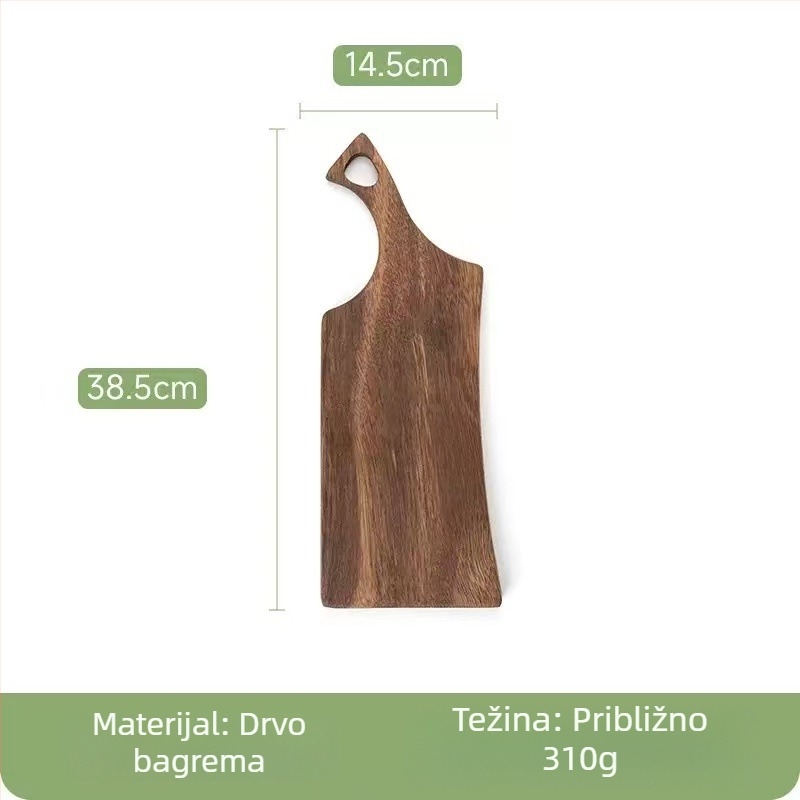 Drvena daska za rezanje za kuhinju – višenamjenska daska za meso, kruh, voće i pizzu
