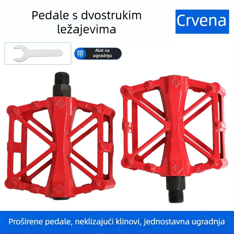 Peda od aluminijske legure s ležajem, protuklizni, X-oblik pedala za električne bicikle i brdske bicikle