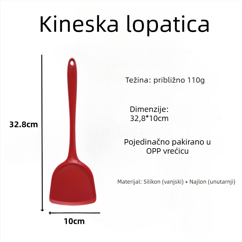 Silikonska spatula za prženje – kuhinjski alat od silikona, ne grebe posuđe