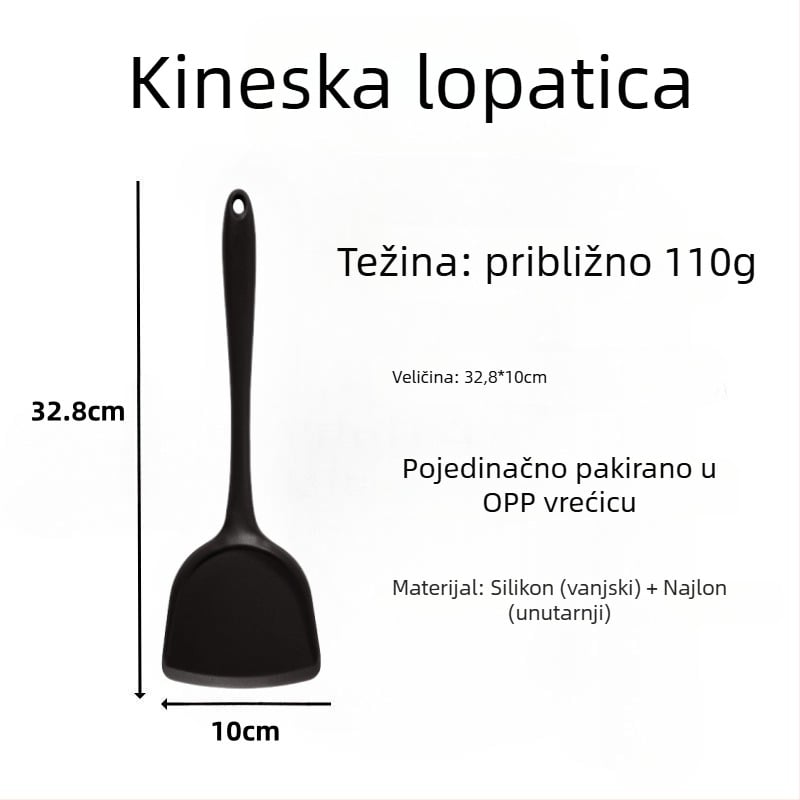 Silikonska spatula za prženje – kuhinjski alat od silikona, ne grebe posuđe