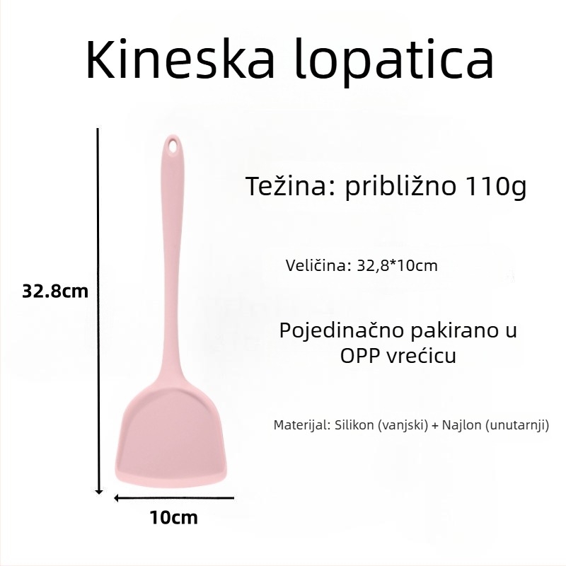 Silikonska spatula za prženje – kuhinjski alat od silikona, ne grebe posuđe