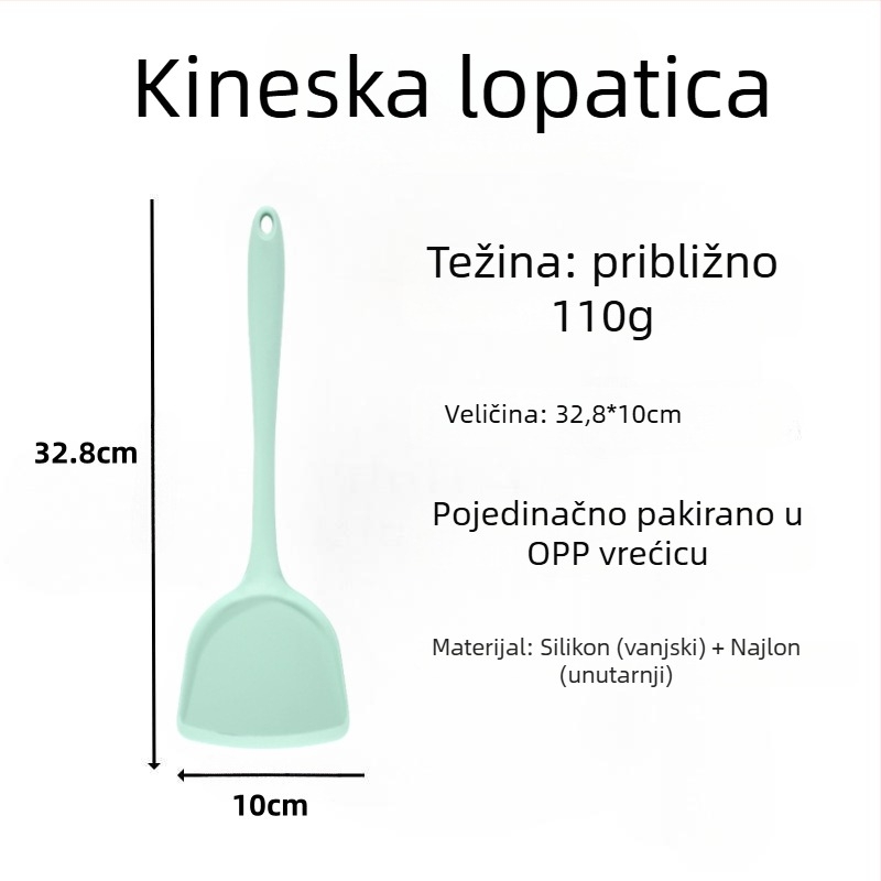 Silikonska spatula za prženje – kuhinjski alat od silikona, ne grebe posuđe