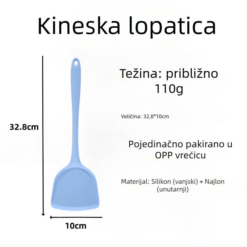 Silikonska spatula za prženje – kuhinjski alat od silikona, ne grebe posuđe