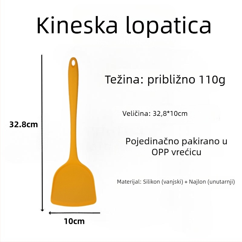 Silikonska spatula za prženje – kuhinjski alat od silikona, ne grebe posuđe