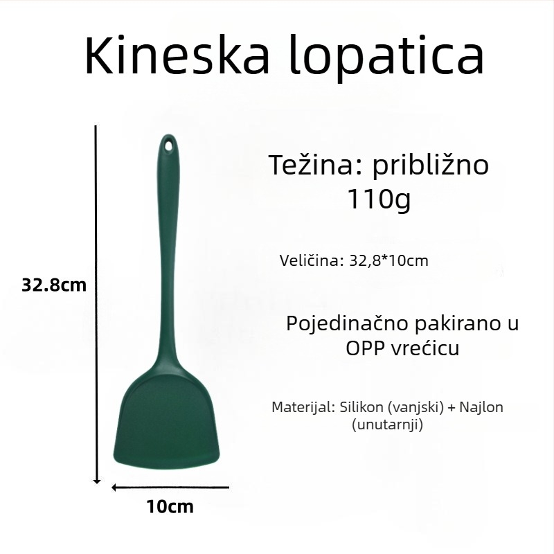 Silikonska spatula za prženje – kuhinjski alat od silikona, ne grebe posuđe