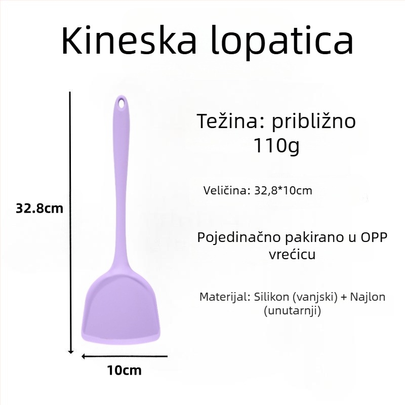 Silikonska spatula za prženje – kuhinjski alat od silikona, ne grebe posuđe