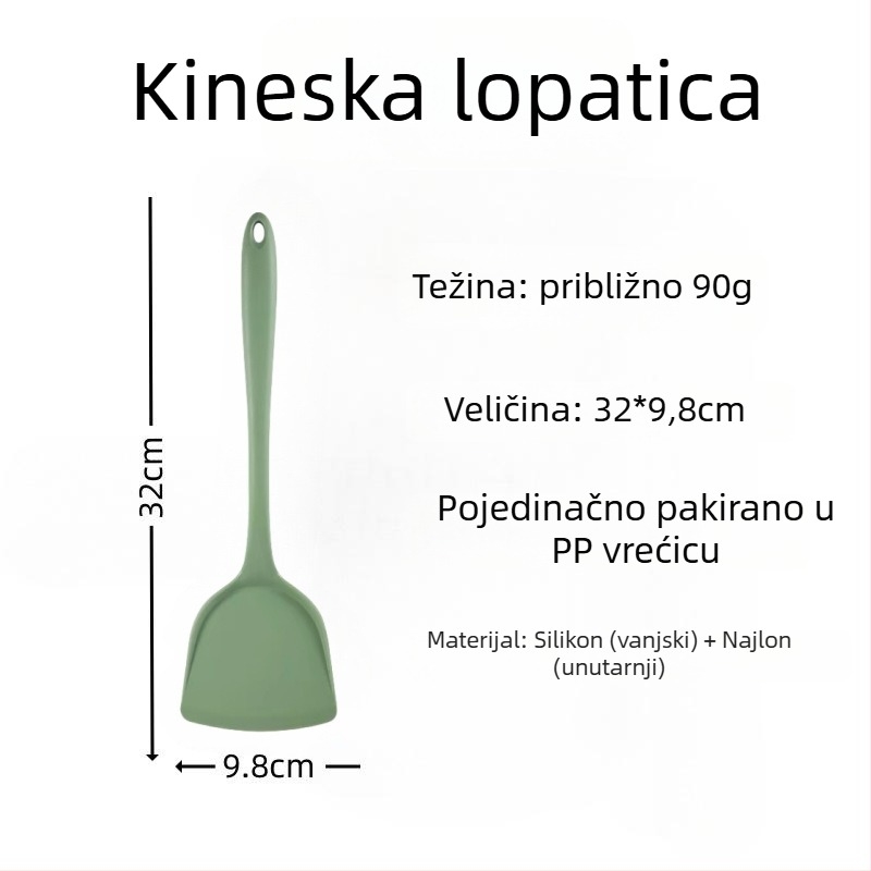 Silikonska spatula za prženje – kuhinjski alat od silikona, ne grebe posuđe