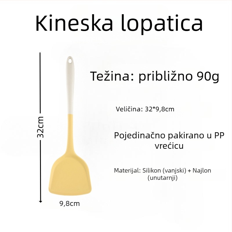 Silikonska spatula za prženje – kuhinjski alat od silikona, ne grebe posuđe