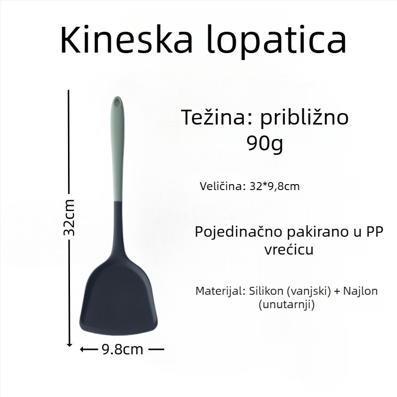 Silikonska spatula za prženje – kuhinjski alat od silikona, ne grebe posuđe