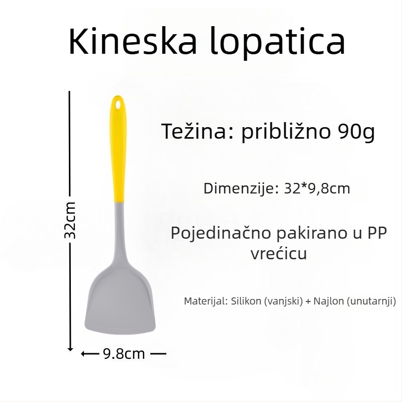 Silikonska spatula za prženje – kuhinjski alat od silikona, ne grebe posuđe