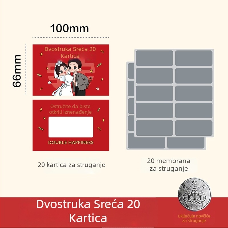 Vjenčana kartica za grebanje – DIY rekvizit za igru na vratima i nagradna kartica za vjenčanje