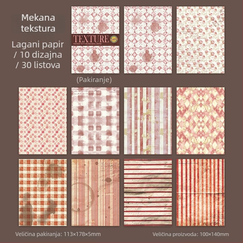 Vintage papir s teksturom vremena, dnevnik pozadina s prugastim kavnim mrljama, za pisanje i izrezivanje bilješki