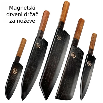 Japanski stil kompleta noževa od jasena s magnetskim futrolom i zaštitnim poklopcem