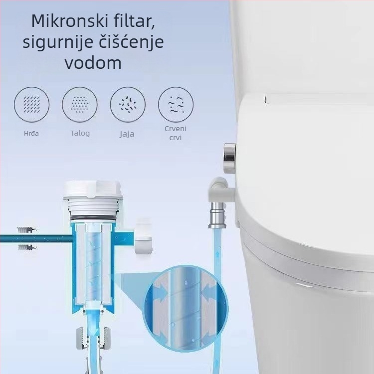 Pametan poklopac za WC za kućnu upotrebu, potpuno automatsko grijanje, funkcija pranja i električno sjedalo