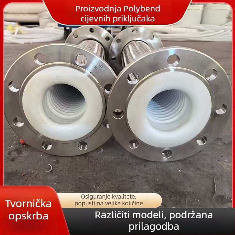 Nehrđajući čelik – metalna cijev s prirubom, PTFE obložena, visokotlačna pletena cijev
