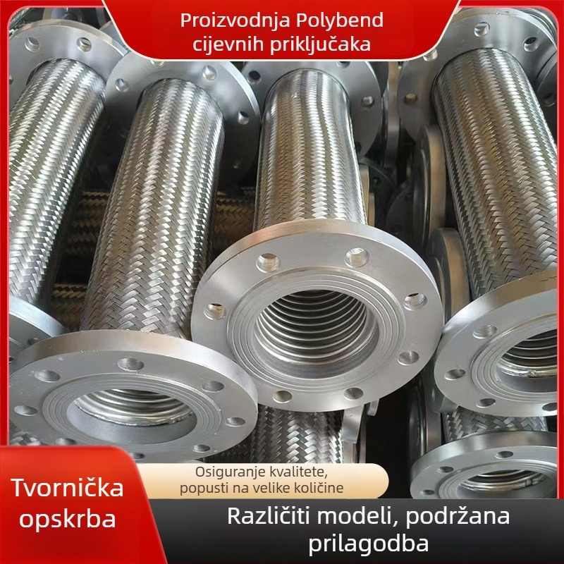 Nehrđajući čelik – metalna cijev s prirubom, PTFE obložena, visokotlačna pletena cijev