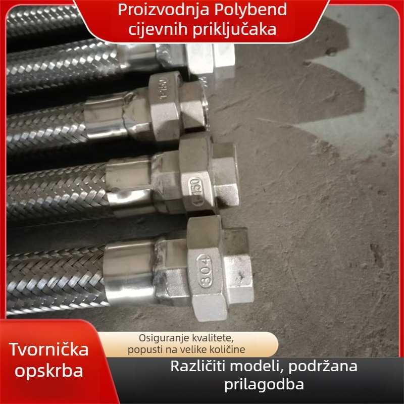 Nehrđajući čelik – metalna cijev s prirubom, PTFE obložena, visokotlačna pletena cijev