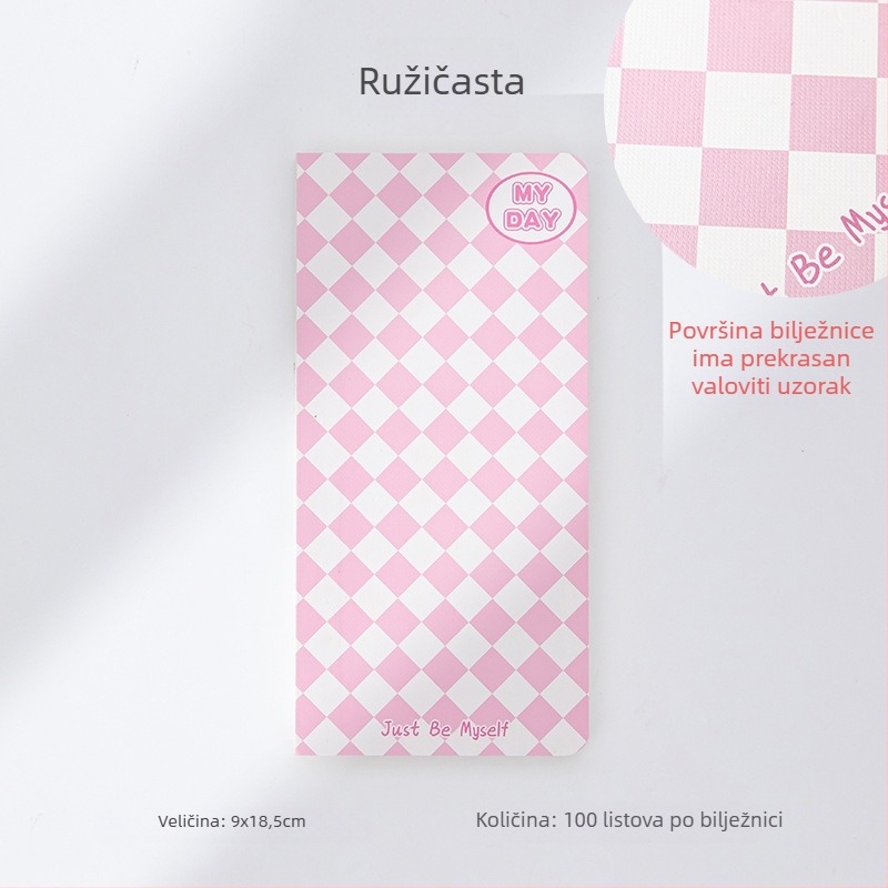 T kvadratna bilježnica s mrežom - minimalistički dnevnik za bilješke