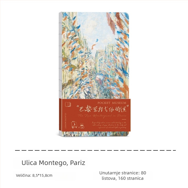 Pocket Museum serija: prazne unutarnje stranice, retro poznate slike — prijenosna bilježnica