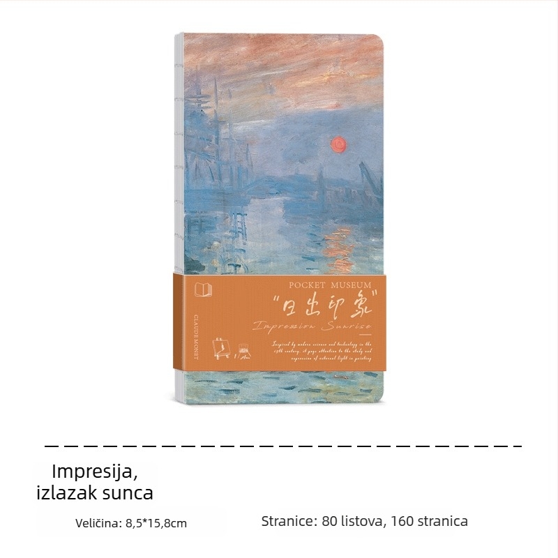 Pocket Museum serija: prazne unutarnje stranice, retro poznate slike — prijenosna bilježnica