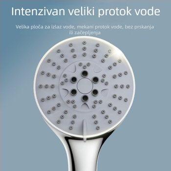 Set tuš glave s tlakom, velike otvore za izlaz, od nehrđajućeg čelika, okrugli oblik, moderni dizajn