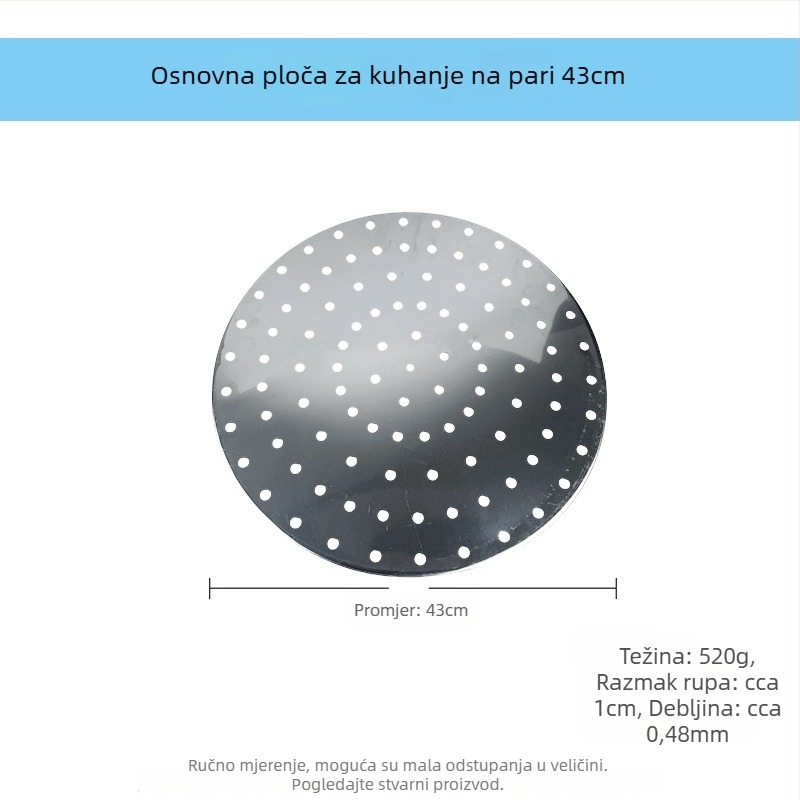 Okrugla baza za paru od nehrđajućeg čelika sa separatorom, lonac za paru za dumplings