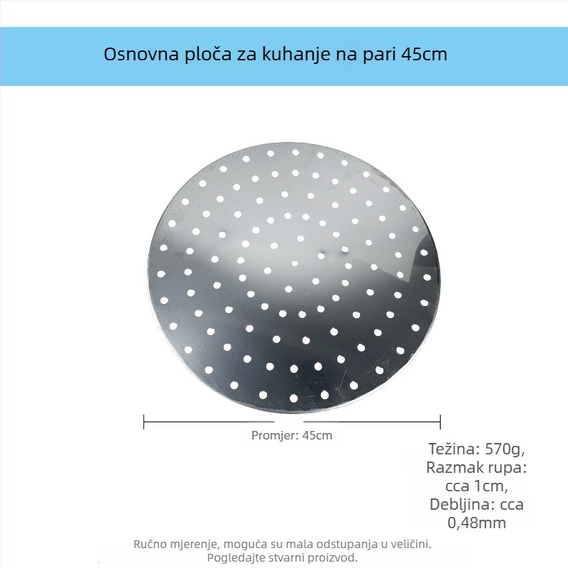 Okrugla baza za paru od nehrđajućeg čelika sa separatorom, lonac za paru za dumplings