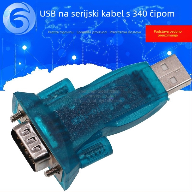 SUNLEPHANT USB na serijski adapter RS232, 9-pins, 340-čip