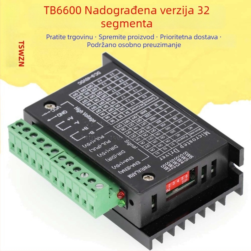 TB6600 poboljšana verzija, 32 mikrokoraka, upravljač za koračni motor 42/57/86, 4.0A, 42VDC