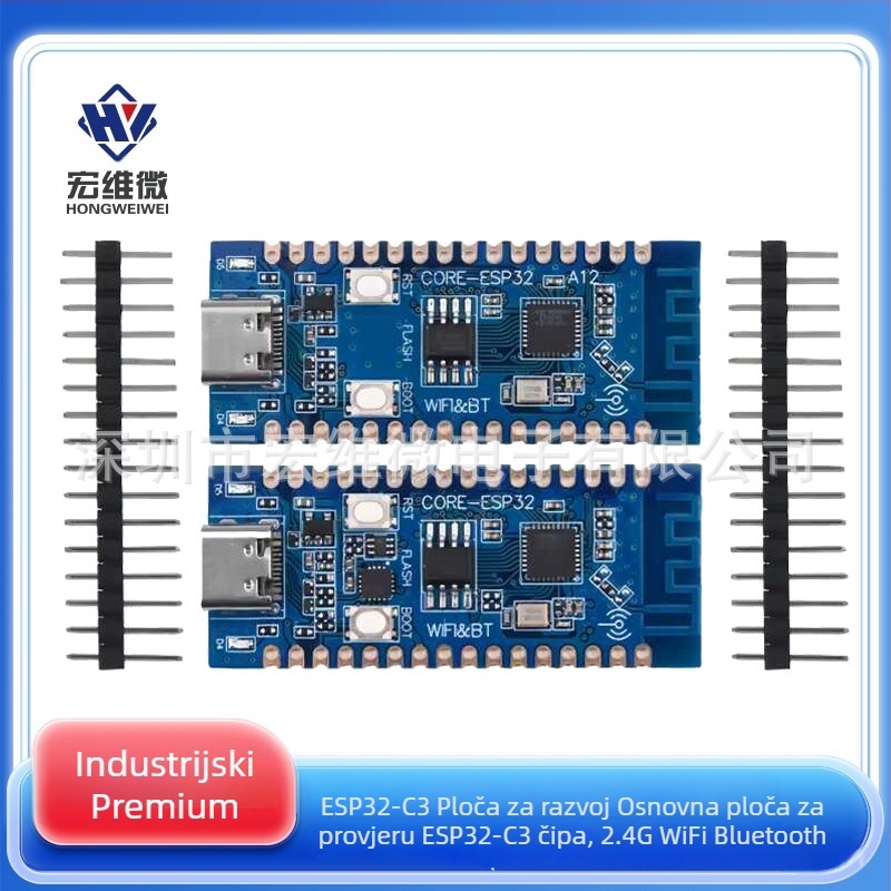 ESP32-C3 razvojna ploča za provjeru funkcionalnosti ESP32-C3 čipa, 2.4G Wi‑Fi i Bluetooth