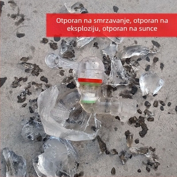 Prozirna eksplozijsko-otporna slavina s keramičkim jezgrom, plastična, 1/2 inča, za kuhinju i perilicu rublja, UV‑otporna i otporna na starenje, otporna na smrzavanje.