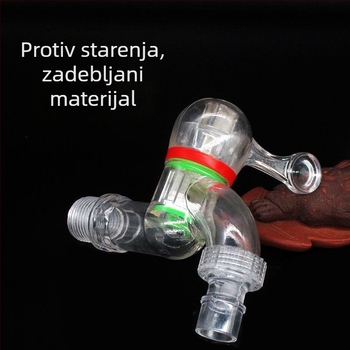 Prozirna eksplozijsko-otporna slavina s keramičkim jezgrom, plastična, 1/2 inča, za kuhinju i perilicu rublja, UV‑otporna i otporna na starenje, otporna na smrzavanje.