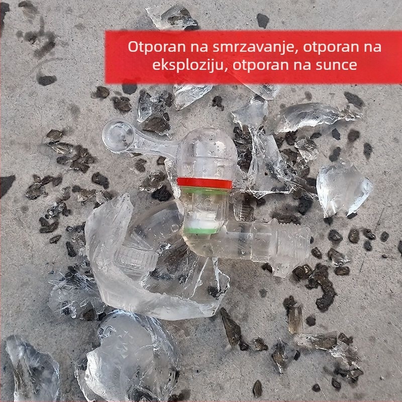 Prozirna eksplozijsko-otporna slavina s keramičkim jezgrom, plastična, 1/2 inča, za kuhinju i perilicu rublja, UV‑otporna i otporna na starenje, otporna na smrzavanje.