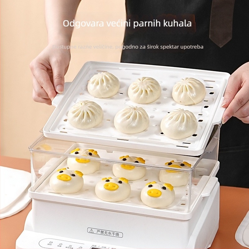 Papir za kuhanje na paru za peciva i mantou, debeli četvrtasti papir za paru, jednokratni papir s premazom silikona za kućnu upotrebu