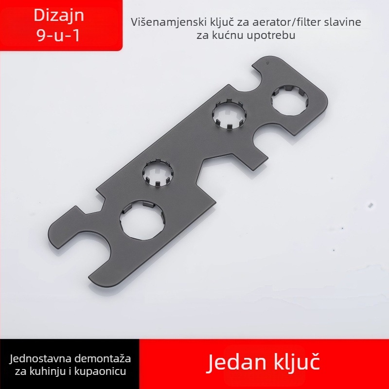 Višenamjenski ključ za slavinu s uklanjanjem aeratora i filtra za kuhinju i kupaonicu