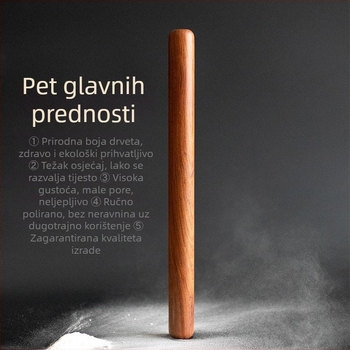 Valjak od Huanghuali masivnog drva za kućnu upotrebu, duga i kratka veličina, alat za tijesto za knedle