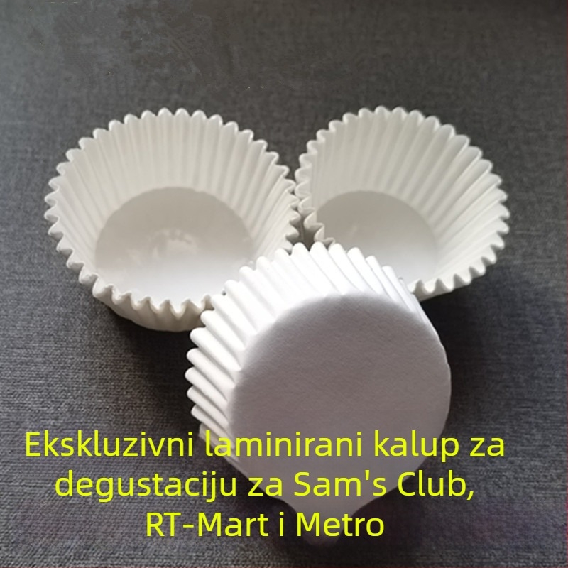 Okrugla papirnata podmetač za degustaciju kolača s PE premazom, prehrambena, otporna na visoke temperature, nepropusna