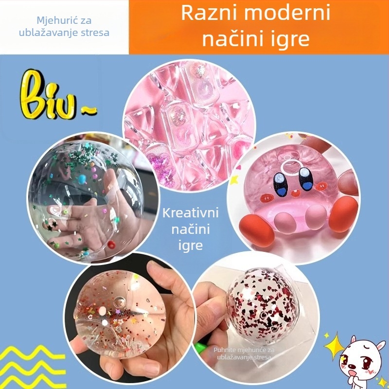 DIY igračka s vodnim mjehurićima i nano ljepilnom trakom – set za opuštanje, gnječenje i puhanje mjehurića